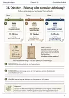 Vorschau - Arbeitsblätter - Reformationstag Arbeitsblatt Klasse 9–10 - Deckblatt