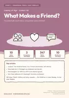 Vorschau - Arbeitsblätter - What Makes a Friend? — Englisch E-Phase, Einheit 06 Freundschaft beschreiben, vergleichen und bewerten - Deckblatt