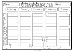 Vorschau - Arbeitsblätter - Stundenplan - Kopiervorlage (Version 2021) - Seite 2