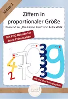 Vorschau - Bildkarten - Die kleine Eins - Ziffern in proportionaler Größe - Deckblatt
