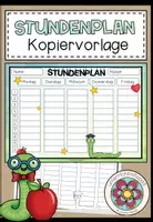 Vorschau - Arbeitsblätter - Stundenplan - Kopiervorlage (Version 2021) - Deckblatt