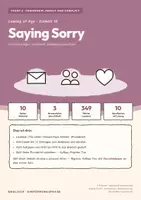 Vorschau - Arbeitsblätter - Saying Sorry — Englisch E-Phase, Einheit 10 Entschuldigen, erklären, wiedergutmachen - Deckblatt