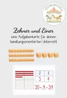 Vorschau - Aufgabenkarten - Zahlenraum bis 100 handlungsorientiert entdecken – Aufgabenkarte - Deckblatt