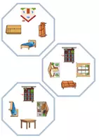 Vorschau - Spiele - Finde den Zwilling zu Hause / wohnen / Möbel & Räume - DaZ/DaF / Deutsch (Grundschule) Kartenspiel - Seite 3