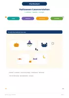 Vorschau - Arbeitsblätter - Halloween Leseverstehen 5 Lesetexte - Seite 1