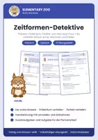 Vorschau - Arbeitsblätter - Deutsch Klasse 4: Zeitformen-Detektive - Deckblatt