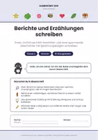 Vorschau - Arbeitsblätter - Deutsch Klasse 4: Berichte und Erzählungen schreiben – Aufsatztraining - Seite 1