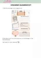 Vorschau - Arbeitsblätter - Kennenlernen - Steckbrief Holzwerkstatt - Deckblatt