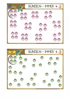 Aperçu - Inclusion - Cartes à compter jusqu'à 4 | Regrouper les quantités, 3 niveaux – maternelle dès 3 ans - Page 1