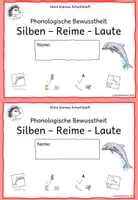 Vorschau - Arbeitsblätter - Phonologische Bewusstheit: Silben · Reime · Laute - Miniheft - Seite 1