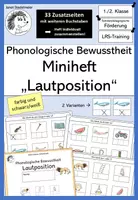 Vorschau - Arbeitsblätter - Phonologische Bewusstheit: Lautposition - Miniheft - Deckblatt