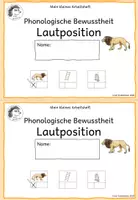 Vorschau - Arbeitsblätter - Phonologische Bewusstheit: Lautposition - Miniheft - Seite 1
