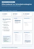 Vorschau - Präsentationen/Tafelbilder - Elternabend zu Schuljahresbeginn – Ablaufplan, Präsentation, Elternbrief & Vorlagen | Komplettpaket für Lehrkräfte - Seite 1