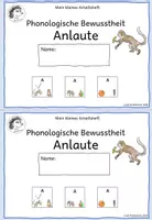 Vorschau - Arbeitsblätter - Phonologische Bewusstheit: Anlaute - Miniheft - Seite 1