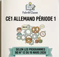 Aperçu - Préparation de séquence / Séquence complète - CE1 Allemand Période 1 complète - Page de couverture
