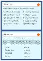 Vorschau - Stationenlernen - Karteikarten Englisch Body Parts Freiarbeit Englisch - Seite 2