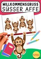 Vorschau - Mal- und Bastelvorlagen - ✏️ Bleistift-Topper Bundle – tierische Willkommensgrüße für Schulstart & nach den Ferien - Seite 1