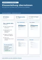 Vorschau - Präsentationen/Tafelbilder - Klassenleitung übernehmen – Die ersten 10 Schultage | Kennenlernen, Klassenregeln, Routinen & Tagespläne - Seite 1