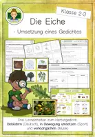 Vorschau - Unterrichtsreihen - Die Eiche: Herbstgedicht fächerübergreifend umsetzen (Deutsch, Musik & Sport, Grundschule Klasse 2–3) - Deckblatt