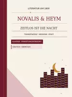 Vorschau - Arbeitsblätter - Literatur um 1800: Novalis & Heym – Zeitlos ist die Nacht | Klausur + EWH - Deckblatt