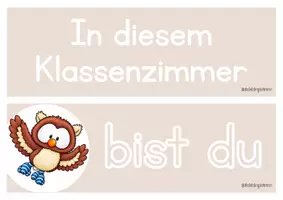 Vorschau - Poster - Türdeko - In diesem Klassenzimmer bist du... - Deckblatt