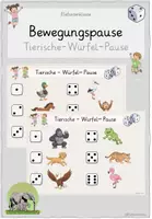 Vorschau - Spiele - Tierische-Würfel-Pause - Bewegung im Klassenzimmer - Deckblatt