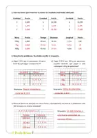 Vista previa - Hojas de trabajo - La regla de tres - proporcionalidad directa - página 3
