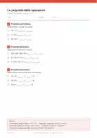 anteprima - Esercizi - 🔢 Le proprietà delle operazioni classi 3-5: 10 schede - Pagina 1
