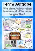 Vorschau - Stundenentwürfe - Fermi-Aufgabe (Autos im Stau) - Komplettpaket - Deckblatt