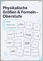Vorschau - Spiele - Physik-Merkspiel: Physikalische Größen & Formeln – Oberstufe | 24 Kärtchen - Deckblatt