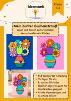 Vorschau - Mal- und Bastelvorlagen - Blumenstrauß - Kunst Klasse 3, Kunst Klasse 4 - Deckblatt