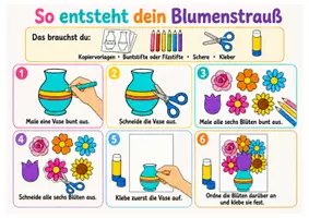 Vorschau - Mal- und Bastelvorlagen - Blumenstrauß - Kunst Klasse 3, Kunst Klasse 4 - Seite 2