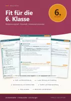 Vorschau - Arbeitsblätter - Fit für die 6. Klasse Deutsch Wiederholungsheft - Deckblatt