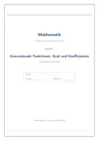 Vorschau - Arbeitsblätter - Ganzrationale Funktionen Skript+Aufgaben - Seite 1
