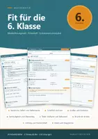 Vorschau - Arbeitsblätter - Fit für die 6. Klasse Mathematik Wiederholungsheft - Deckblatt