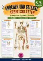Vorschau - Unterrichtsreihen - Knochen und Gelenke - 15 Arbeitsblätter | Biologie 5/6Klasse - Deckblatt