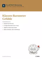 Vorschau - Fördermaterial/Inklusion - Klassen-Barometer Gefühle: Gratis Freebie - Deckblatt