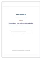 Vorschau - Arbeitsblätter - Kapitel 4 Vielfachheit Skript+Aufgaben - Deckblatt