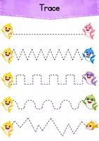 Vista previa - Hojas de trabajo - Preschool Songs & Stories: Baby Shark Pre-K Pack - página 2