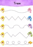 Vista previa - Hojas de trabajo - Preschool Songs & Stories: Baby Shark Pre-K Pack - página 3