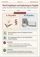 Vorschau - Arbeitsblätter - Mariä Empfängnis & Stephanstag – Arbeitsheft Klasse 9–10 - Deckblatt
