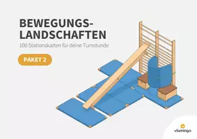 Vorschau - Stationenlernen - Bewegungslandschaften: 100 Stationskarten für Kinderturnen & Sportunterricht (Paket 2) - Seite 1