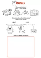 Aperçu - Feuilles d'exercices - Fiche de lecture suivie "LE MONSTRE DU TABLEAU" - Page 1