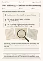 Vorschau - Arbeitsblätter - Buß- und Bettag Arbeitsheft Klasse 9–10 - Deckblatt