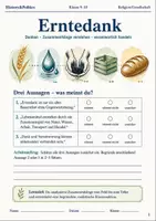 Vorschau - Arbeitsblätter - Erntedank Arbeitsheft Klasse 9–10 - Deckblatt