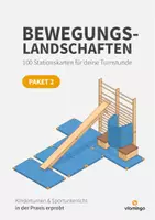 Vorschau - Stationenlernen - Bewegungslandschaften: 100 Stationskarten für Kinderturnen & Sportunterricht (Paket 2) - Deckblatt