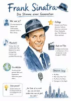 Vorschau - Arbeitsblätter - Lernposter + AB mit Fragen zum Thema "Frank Sinatra" + Lösungsblatt + Infografik - Deckblatt