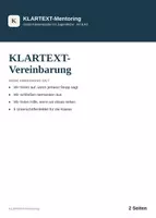 Vorschau - Poster - Klassenposter Jugend – KLARTEXT-Vereinbarung (A4 & A3) - Deckblatt