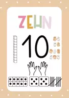 Vorschau - Fördermaterial/Inklusion - Ziffernkarten ZR 10 – Aushang Mathematik Klasse 1 - Seite 1
