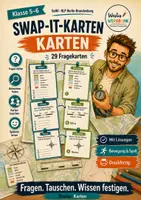 Vorschau - Spiele - Swap-it-Kartenspiel: Karten lesen und verstehen – bewegtes Klassenspiel für GeWi 5/6 | Farbe & S/W | Duplex- und manueller Druck - Deckblatt